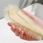 13 inch Bottle Brush, Bristle Brush with Wood Handle - Neckline Detail by Nari Haat, Indian ethnic wear, women clothi...