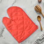 Heat Resistant Non-Slip Oven Mitts / Gloves (1pc) - Back View by Nari Haat, Indian ethnic wear, women clothing, desig...