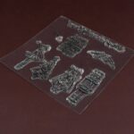 Reusable Transparent Rubber Stamp for Paper Crafts (Mix Design / 1 Sheet) - Back View by Nari Haat, Indian ethnic wea...