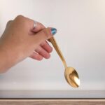 Premium Luxurious Stainless Steel Coated Spoons (6 Pcs Set / Golden) - Back View by Nari Haat, Indian ethnic wear, wo...