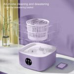 Mini Washing Machine Foldable Mini Washer with Drain Basket Portable Washing Machine Foldable for Laundry Travel Camp...