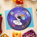 Round Plates Disposable Paper Plates Happy Birthday, Gift (10 Pcs Set / Mix Design) - Neckline Detail by Nari Haat, I...