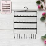 Wall Mounted Earring Organizer – Hanging Jewellery Rack (1 Pc / Mix Size) - Neckline Detail by Nari Haat, Indian et...