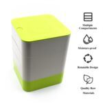 4 Layers Jewelry Box, 360 Degree Rotating Accessory Storage Box - Neckline Detail by Nari Haat, Indian ethnic wear, w...