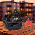 Adiyogi Shiva Backflow Smoke Fountain Incense Holder Burner (1 Pc) - Back View by Nari Haat, Indian ethnic wear, wome...