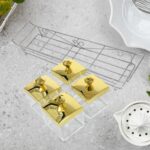 Storage Jar Set with 4 Jars Lids Tray and 4 Spoons for Coffee Tea Sugar  Kitchen Use - Closeup Embroidery by Nari Haa...