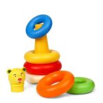 Plastic Baby Kids Teddy Stacking Ring Jumbo Stack Up Educational Toy 5pc - Back View by Nari Haat, Indian ethnic wear...