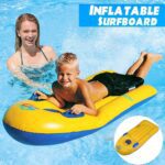 Inflatable Surfboard for Kids, Inflatable Bodyboard for Children with Handles - Closeup Embroidery by Nari Haat, Indi...