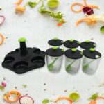 Multipurpose 6 Piece Miracle Revolving Plastic Spice Container Rack With 6 Spoon, Condiment Set, Masala Rack Set, Rev...