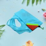 Reusable Grocery Bags - Reusable Bags With Handles (1 Pc / Mix Color) - Fabric Detail by Nari Haat, Indian ethnic wea...