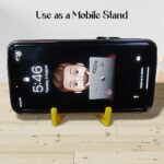 2 in 1 Plastic Keychain with Mobile Stand / Phone Holder (1 Pc / Multicolor) - Sleeve Design by Nari Haat, Indian eth...