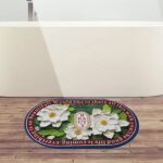 3D Visual Anti-Slip Absorbent Soft Shower Drying Bathroom Mat Mix Design 1 Pc - Closeup Embroidery by Nari Haat, Indi...