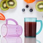 Stylish Juice Glass With Handle, Water Glass, Beer Glass, Milk Shake Glass, Multipurpose Glass Plastic Beer Mug, Unbr...