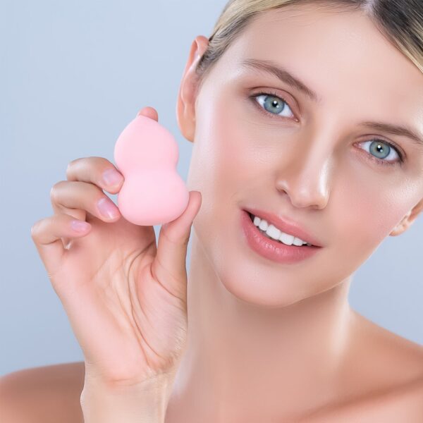 Makeup Beauty Powder Puff (8 Pcs Set / With Case / Mix Color) - Front View by Nari Haat, Indian ethnic wear, women cl...