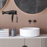 Hair Dryer Holder Wall Mounted Space Plastic Drill Blow Dryer Organizer Rack - Back View by Nari Haat, Indian ethnic ...