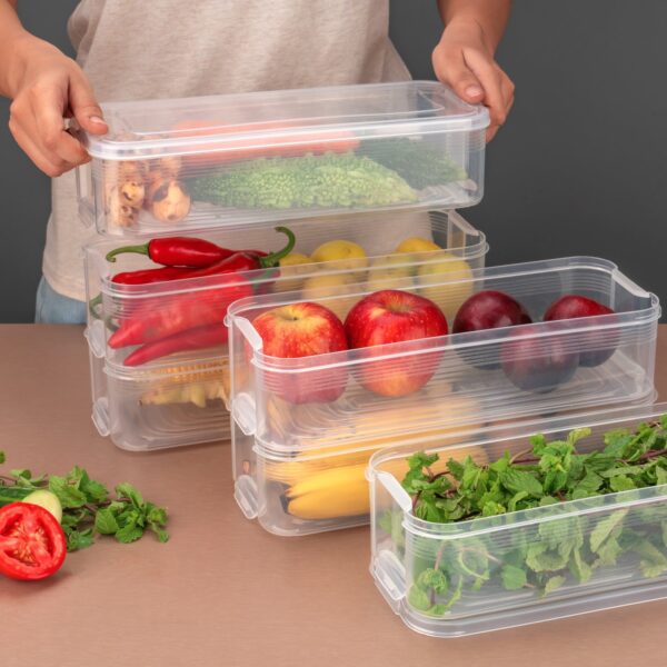 Stackable Fridge Storage Containers with Lids