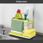 Plastic 3-in-1 Stand for Kitchen Sink Organizer Dispenser for Dishwasher Liquid - Fabric Detail by Nari Haat, Indian ...