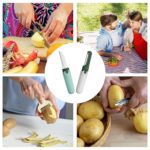 2-in-1 Multifunctional Knife & Sawtooth Peeler for Fruits and Vegetables - Fabric Detail by Nari Haat, Indian ethnic ...