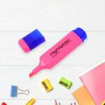 Highlighter Pen, Assorted Colours Water Based Broad Tip Writing Marker (3 Pcs Set) - Back View by Nari Haat, Indian e...