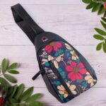 Waterproof Waist Bag – Shoulder Crossbody Bag with USB Charging Slot - Back View by Nari Haat, Indian ethnic wear, ...