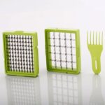 2-in-1 Potato Chipper & Slicer – French Fries Maker with Two-Blade Cutter (1 Pc) - Closeup Embroidery by Nari Haat,...