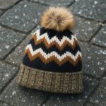 Winter Woolen Knitted Black Inside Fur Beanie Cap (1 Pc / Mix Design & Color) - Front View by Nari Haat, Indian ethni...