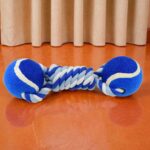 Durable Cotton Rope Dog Toy Two-Way Ball Design (1 Pc) - Front View by Nari Haat, Indian ethnic wear, women clothing,...