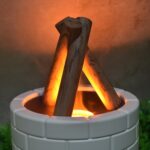 Bonfire Shaped Diffuser Essential Oil Diffuser Multi Function Flame Oil (1 Pc) - Fabric Detail by Nari Haat, Indian e...