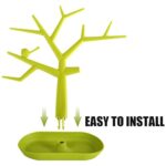 Jewellery Organizer Stand, Creative Little Bird Earrings Necklace Ring Pendant - Closeup Embroidery by Nari Haat, Ind...