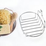 Kitchen, Bathroom Stainless Steel, Soap Dish Holder Wall Hanging Soap Storage Rack - Back View by Nari Haat, Indian e...