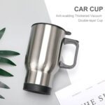 Stainless Steel Vacuum Glass Insulated Glass Coffee Cups, Tumbler (With Lid & Handle / 1 pc) - Closeup Embroidery by ...