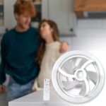 360° Rotation Ceiling Fan Light Smart Fan with Remote Control (1 Pc) - Back View by Nari Haat, Indian ethnic wear, w...