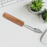 Wooden Handle Metal Vegetable Cutter, Peeler, Slicer (1 Pc / B Grade) - Back View by Nari Haat, Indian ethnic wear, w...