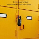 Small USB Rechargeable Smart Fingerprint Padlock for Locker - Closeup Embroidery by Nari Haat, Indian ethnic wear, wo...