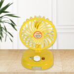 USB-C Rechargeable Portable Fan with LED Light Foldable Fan for Home - Neckline Detail by Nari Haat, Indian ethnic we...