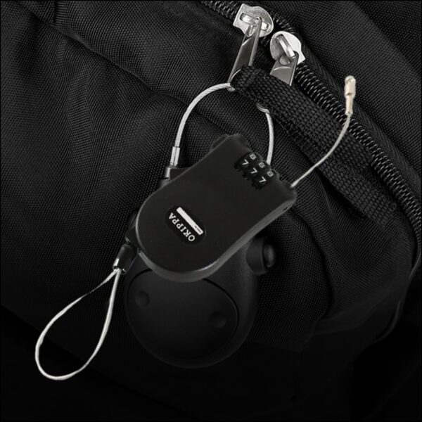 Multifunctional Cable Lock with Number Code Retractable Wire Lock Shell Combination - Front View by Nari Haat, Indian...