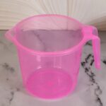 Plastic Round Transparent Bath Water Mug (1 Pc / 1200 ML / Mix Color) - Front View by Nari Haat, Indian ethnic wear, ...