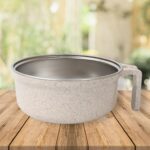 Rice Bowl Noodle Set – 6 Pcs with Lid, Handle & Cutlery - Fabric Detail by Nari Haat, Indian ethnic wear, women clo...