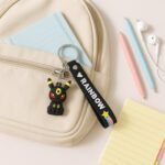 Cute Cartoon Silicone 3D Key Chain with Metal Hook & Strap (Pack of 1 / Mix Design) - Closeup Embroidery by Nari Haat...