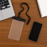 Transparent Waterproof Mobile Cover Pouch (1 Pc) - Closeup Embroidery by Nari Haat, Indian ethnic wear, women clothin...