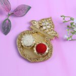 Kalash Shape Rakasha Bandhan Special Puja Thali (1 Pc) (Mix Design) - Fabric Detail by Nari Haat, Indian ethnic wear,...