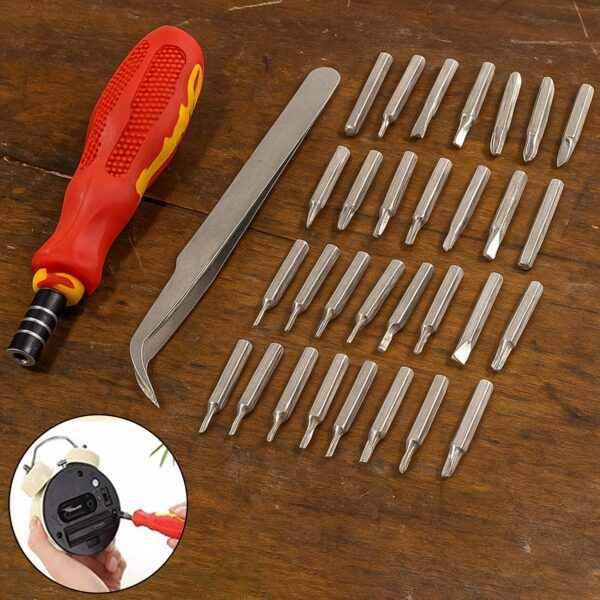 32-in-1 Screwdriver Set with Magnetic Holder