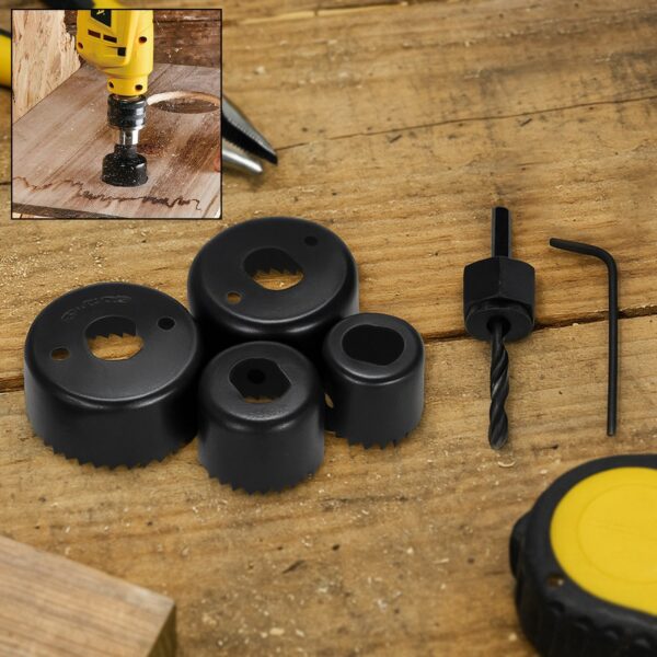 Hole Saw Set Drill Bit set 32mm ,38mm ,44mm ,54mm (6 pcs) - Front View by Nari Haat, Indian ethnic wear, women clothi...