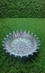 Plastic Silver Finish Serving Tray, Decorative Multipurpose Tray (1 Pc) - Neckline Detail by Nari Haat, Indian ethnic...