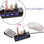 4 Port USB, HUB USB 2.0 HUB Splitter High Speed with On/Off Switch Multi LED Adapter - Neckline Detail by Nari Haat, ...