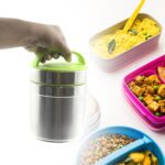 LEAK-PROOF THERMOS FLASK FOR HOT FOOD,  VACUUM INSULATED LUNCH BOX  (1.6 L) - Neckline Detail by Nari Haat, Indian et...