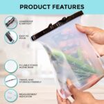 Reusable Silicone Food Storage Bag Leakproof Flat Bottom Freezer 1 Pc - Full Detail by Nari Haat, Indian ethnic wear,...