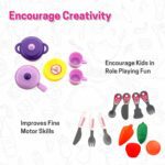 Kitchen Set for Kids Girls Pretend Play Toys Little (23 Pcs Set Approx) - Fabric Detail by Nari Haat, Indian ethnic w...