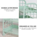 2Layer Foldable Plastic Small Storage Shelf / Rack (1 Pc / Mix Color) - Full Detail by Nari Haat, Indian ethnic wear,...