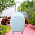 17849 Suitcase For Kids, Girls Green Small Cabin Hard Cover Holiday Carry On Trolley with Extendable Handle, Childre...